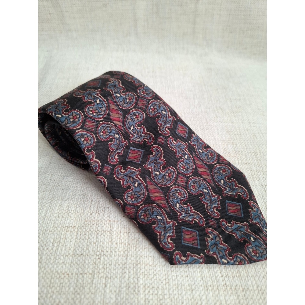 Geometric Art Deco Vintage Silk Necktie 56x3.75 Handsewn Fraser Thomson Lourie's